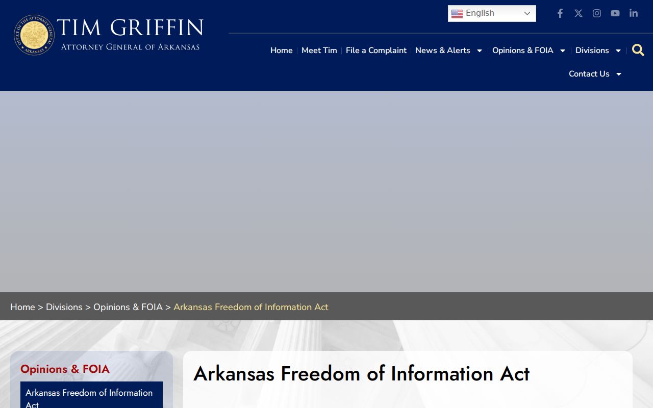 Arkansas FOIA guidance relevant to Perry County bench warrants